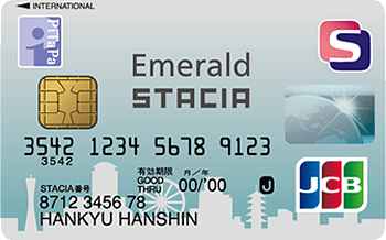 エメラルドSTACIA PiTaPa JCBカード